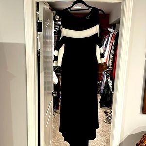 Frank Lyman black and white off shoulder jumpsuit size 6